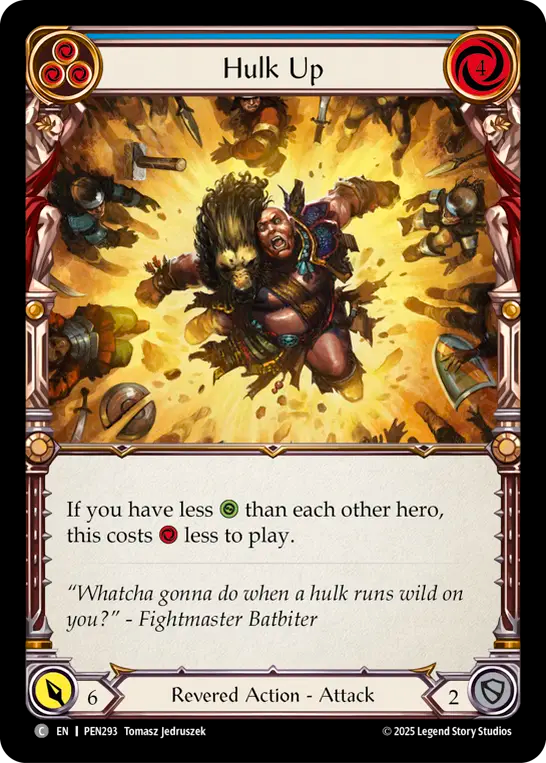 Hulk Up (Blue) — Compendium Of Rathe (PEN-293) Flesh and Blood card Image principale du produit