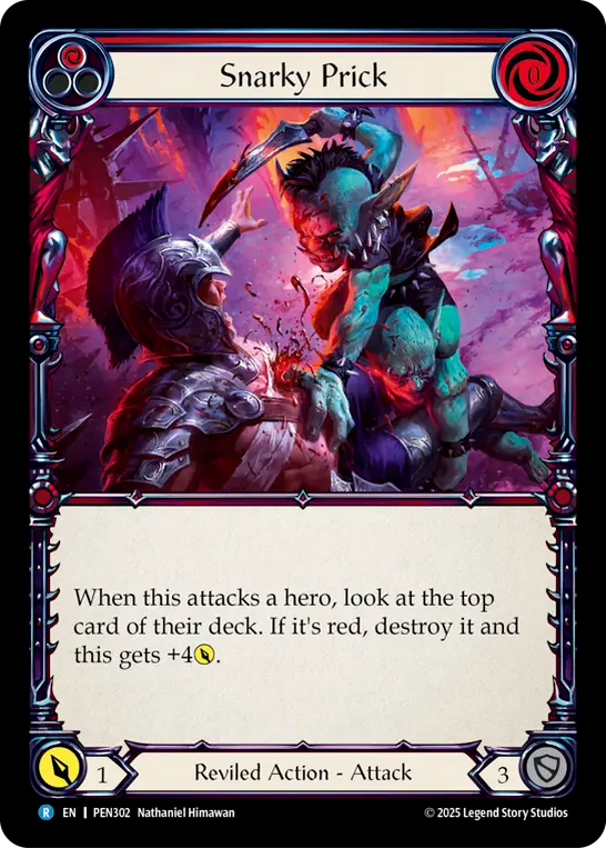 Snarky Prick — Compendium Of Rathe (PEN-302) Flesh and Blood card Image principale du produit