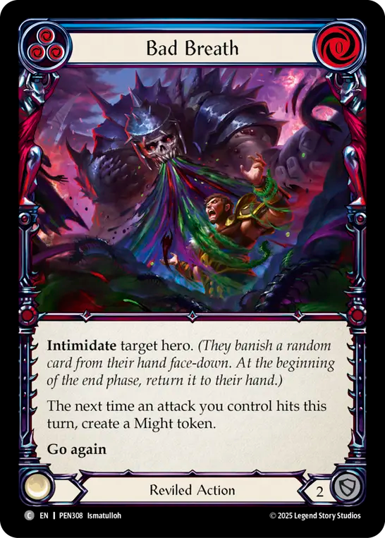 Bad Breath (Blue) — Compendium Of Rathe (PEN-308) Flesh and Blood card