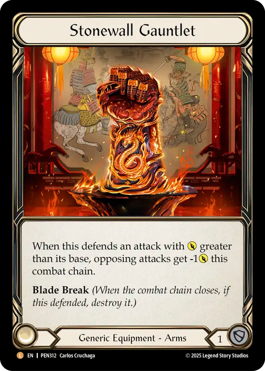 Stonewall Gauntlet — Compendium Of Rathe (PEN-312) Flesh and Blood card
