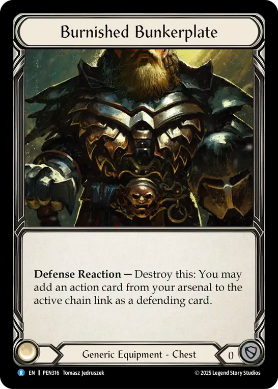 Burnished Bunkerplate — Compendium Of Rathe (PEN-316) Flesh and Blood card