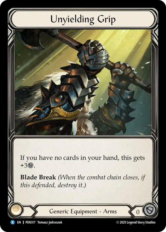Unyielding Grip — Compendium Of Rathe (PEN-317) Flesh and Blood card Image principale du produit