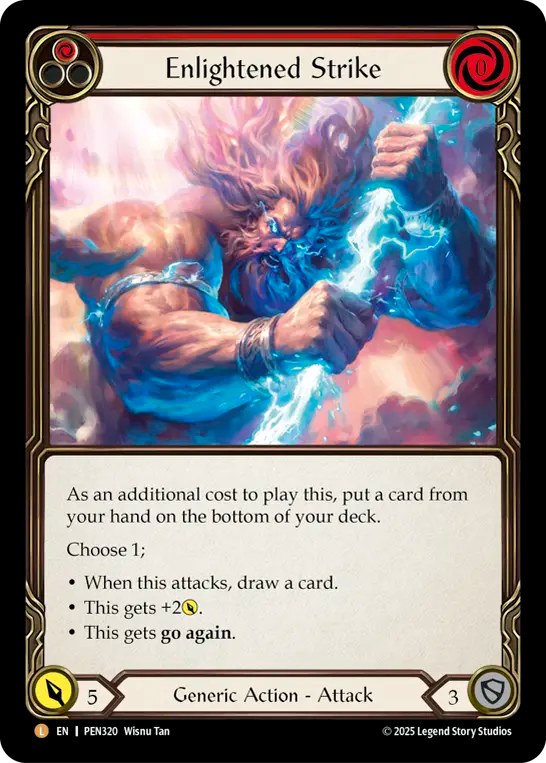 Enlightened Strike — Compendium Of Rathe (PEN-320) Flesh and Blood card