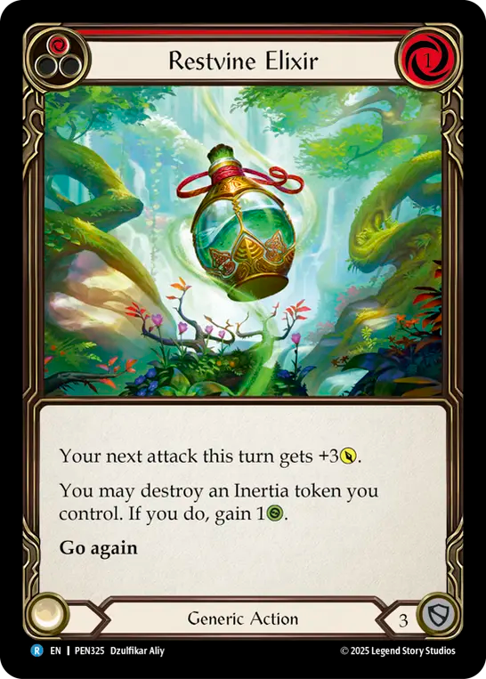 Restvine Elixir — Compendium Of Rathe (PEN-325) Flesh and Blood card Image principale du produit