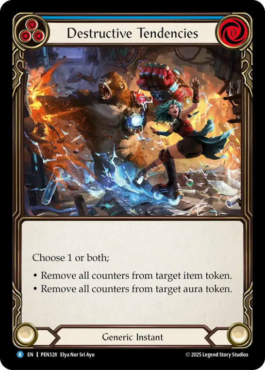 Destructive Tendencies — Compendium Of Rathe (PEN-328) Flesh and Blood card