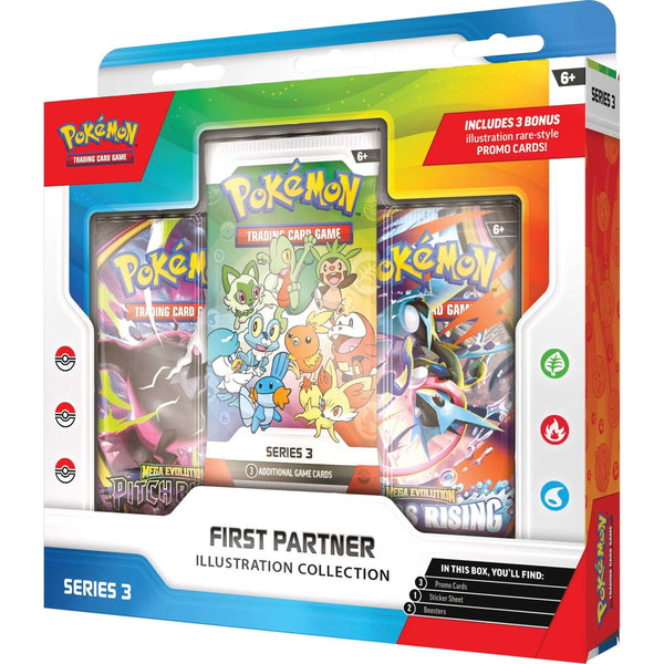 First Partner Illustration Collection Series 3 met promokaarten uit Hoenn, Kalos en Paldea