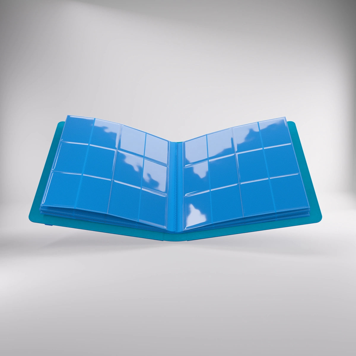 Gamegenic Prime Album 24-Pocket bleu – entièrement ouvert et vide