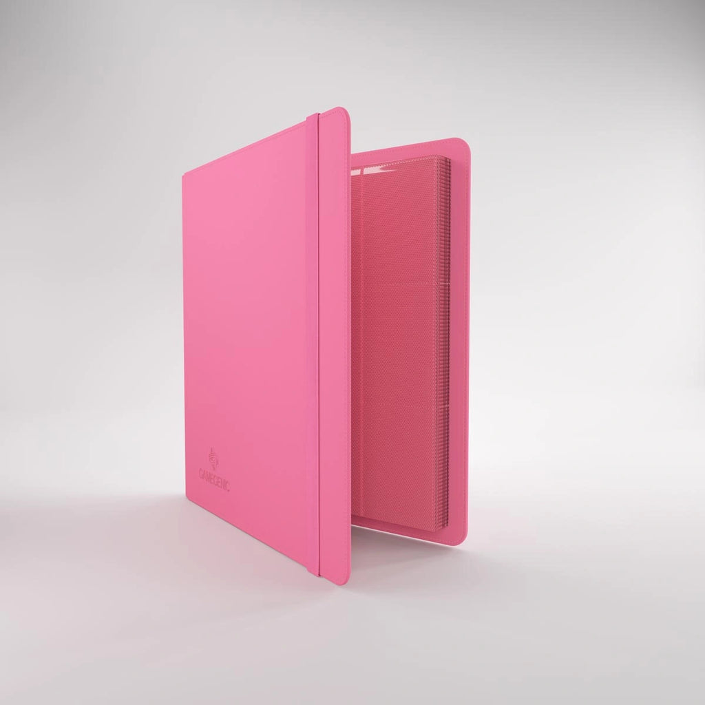 Prime Album 24-Pocket roze, half geopend met de sideloading pagina's zichtbaar