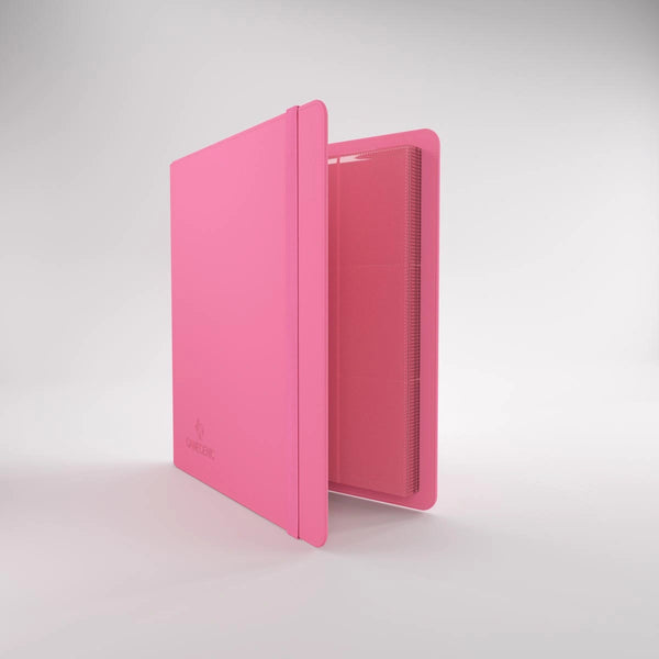 Prime Album 24-Pocket roze, half geopend met de sideloading pagina's zichtbaar