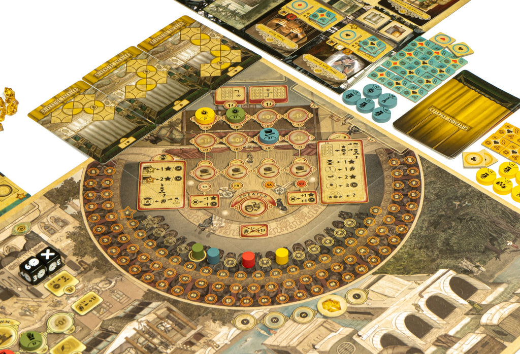 Trickerion: Legends of Illusion – officieel detail van het theater- en illusionistenbord
