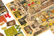 Trickerion: Legends of Illusion – officieel detail van het stadsbord en spelonderdelen | Lichcards