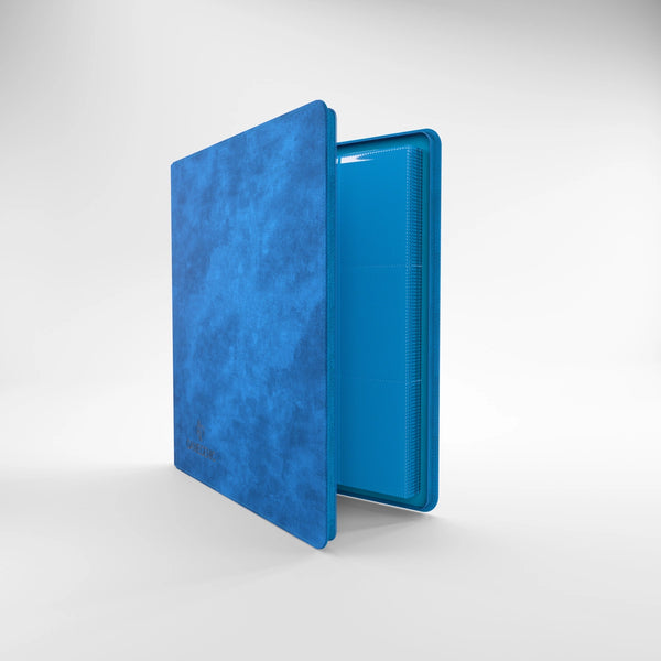 Zip-Up Album 24-Pocket blauw, half geopend met de rits open