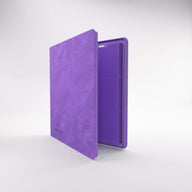 Zip-Up Album 24-Pocket paars, half geopend met de rits open