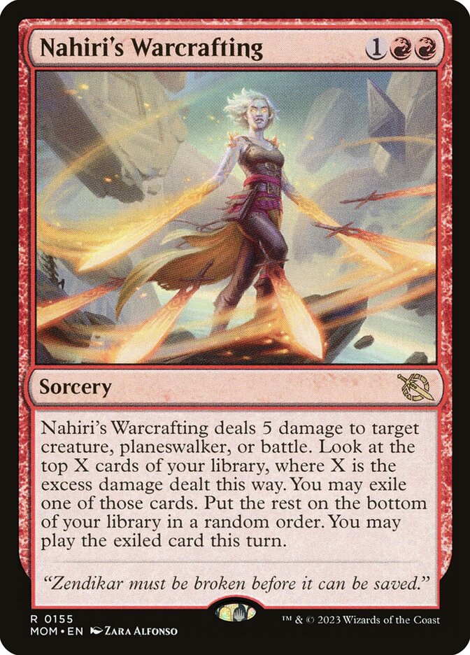 Magic-kaart Nahiri's Warcrafting MOM-155 uit March of the Machine (Rare) Immagine principale del prodotto