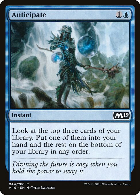 Anticipate – Core Set 2019 (M19-44) Magic: The Gathering card Main image