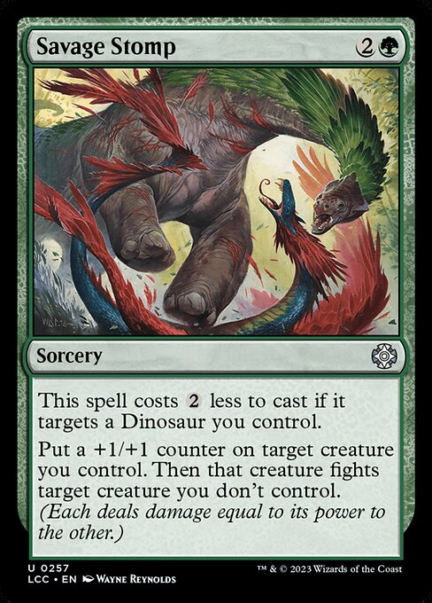 Savage Stomp – Commander: The Lost Caverns of Ixalan (LCC-257) Magic: The Gathering card Main image