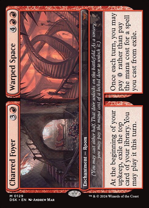 Charred Foyer // Warped Space – Duskmourn: House of Horror (DSK-129) Magic: The Gathering card | LC-REM-20260804-15523473719628-a128e6d1-b90f-45a1-b587-f8c29bd0ec8c