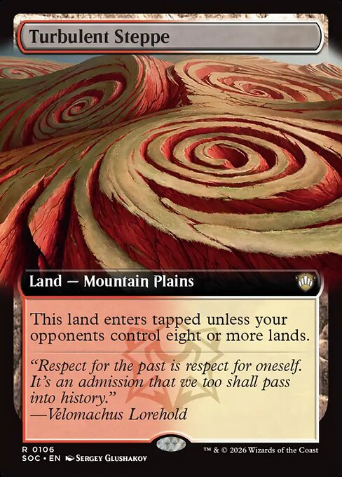 Turbulent Steppe – Secrets of Strixhaven Commander (SOC-106) Magic: The Gathering card | LC-REM-20260804-15765060223308-a138b2e9-9665-4544-866a-8672ddab79fc