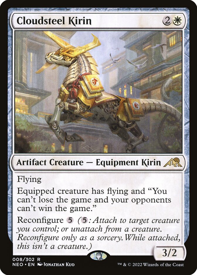 Magic-kaart Cloudsteel Kirin NEO-8 uit Kamigawa: Neon Dynasty (Rare)