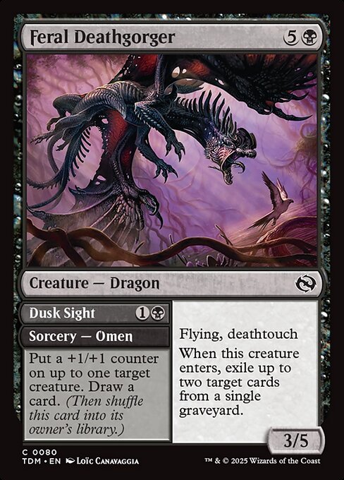 Feral Deathgorger // Dusk Sight – Tarkir: Dragonstorm (TDM-80) Magic: The Gathering card | LC-REM-20260804-15401861218636-a147b94f-dfcf-44ce-8a73-b2fe6c4efc0e