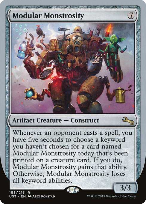 Modular Monstrosity – Unstable (UST-155) Magic: The Gathering card