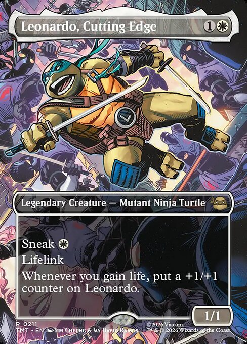 Leonardo, Cutting Edge – Teenage Mutant Ninja Turtles (TMT-211) Magic: The Gathering card | LC-REM-20260804-15613344710988-a183e8f9-f2e3-4219-9efe-839e21aad4b7
