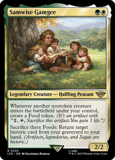 Samwise Gamgee – The Lord of the Rings: Tales of Middle-earth (LTR-222) Magic: The Gathering card