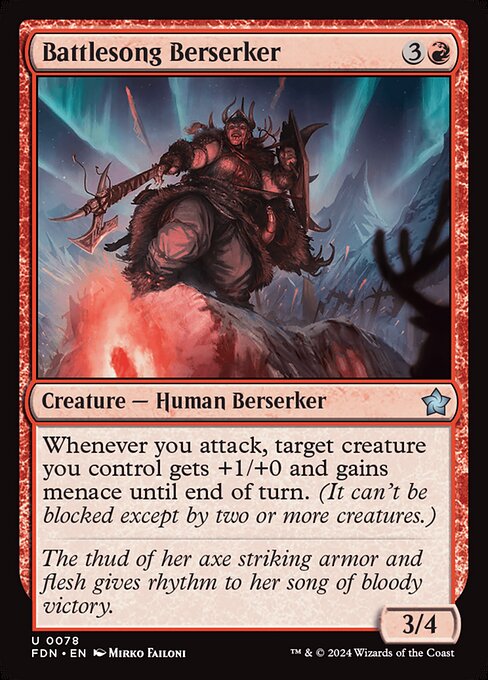 Battlesong Berserker – Magic: The Gathering Foundations (FDN-78) Magic: The Gathering card