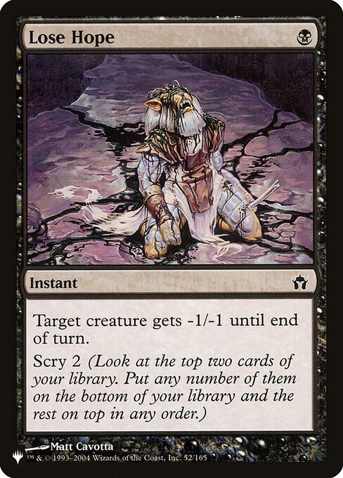 Lose Hope – The List (PLST-5DN-52) Magic: The Gathering card | LC-REM-20260804-15613355098444-a219e50b-8908-40d1-aa45-2ec6f75d1a40
