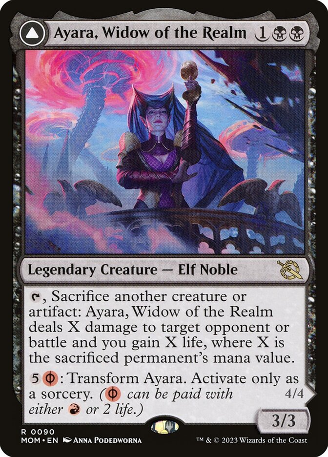 Magic-kaart Ayara, Widow of the Realm MOM-90 uit March of the Machine (Rare) Immagine principale del prodotto