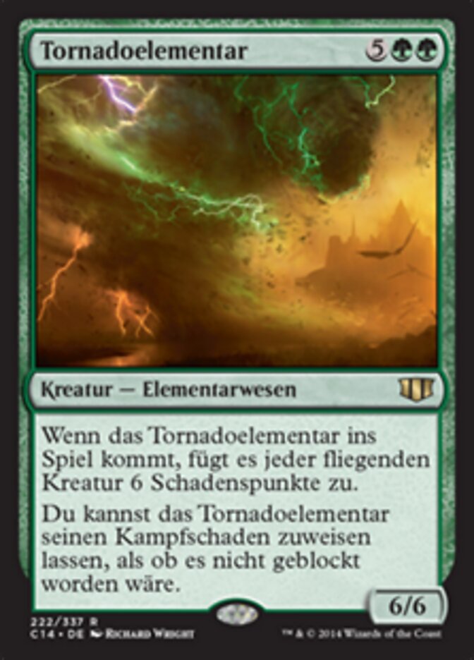 Magic-kaart Tornado Elemental C14-222 uit Commander 2014 (Rare)