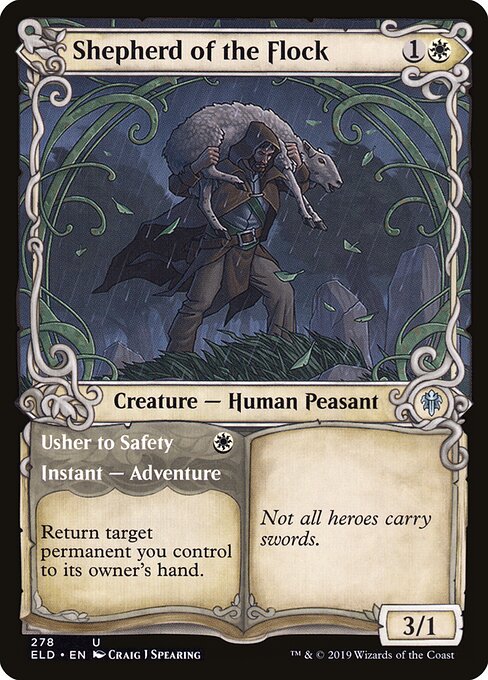 Shepherd of the Flock // Usher to Safety – Throne of Eldraine (ELD-278) Magic: The Gathering card | LC-REM-20260804-15909429739852-a2a86ee7-f953-4fa2-8f28-a0c28afd733b