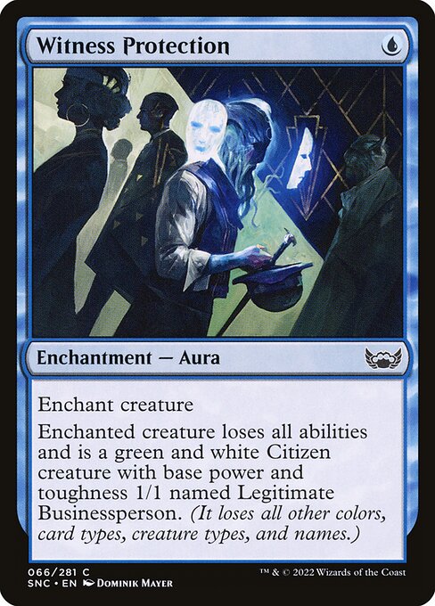 Witness Protection – Streets of New Capenna (SNC-66) Magic: The Gathering card | LC-REM-20260804-15383367385420-a2be6f2c-8ad0-402d-a7ca-9fe817e83b72 Hauptbild