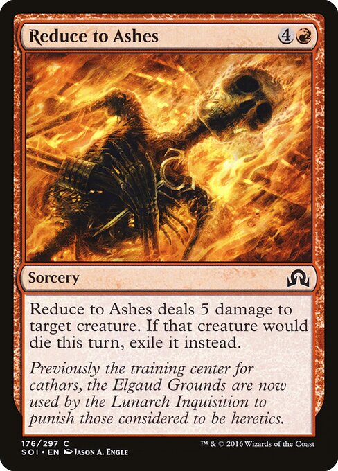 Reduce to Ashes – Shadows over Innistrad (SOI-176) Magic: The Gathering card