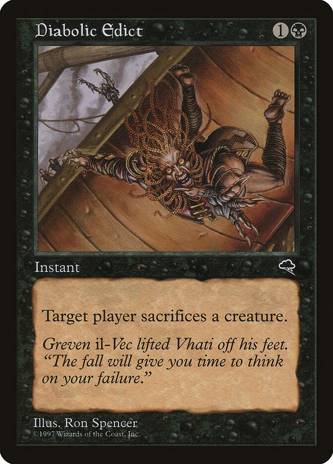 Magic-kaart Diabolic Edict TMP-128 uit Tempest (Common)