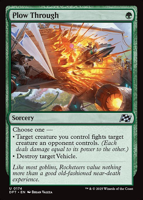 Plow Through – Aetherdrift (DFT-174) Magic: The Gathering card