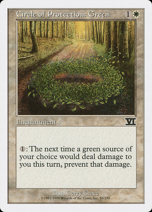 Circle of Protection: Green – Classic Sixth Edition (6ED-10) Magic: The Gathering card | LC-REM-20260804-15339974656332-a3187cbd-7925-467b-a745-a0050045900b Hoofdafbeelding