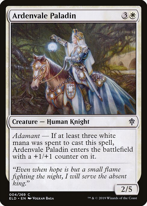 Ardenvale Paladin – Throne of Eldraine (ELD-4) Magic: The Gathering card | LC-REM-20260804-15151219900748-a32fa360-6c41-4146-931b-c19e9a766803 Image principale du produit