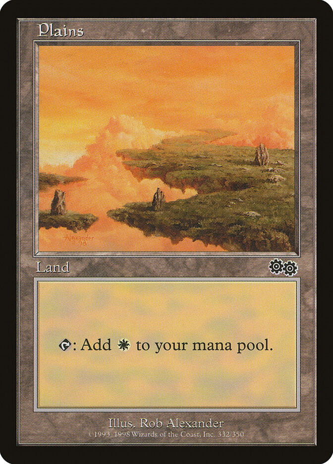 Magic-kaart Plains USG-332 uit Urza's Saga (Land)