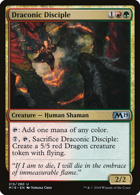 Draconic Disciple – Core 2019 (M19-215) Magic: The Gathering card