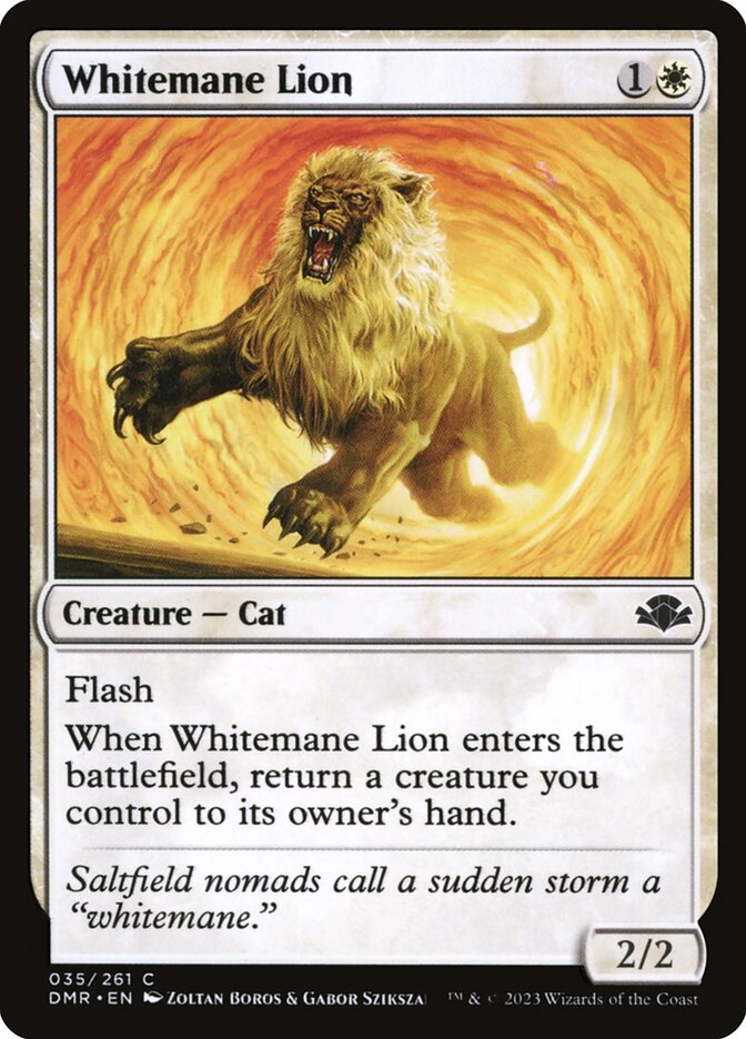 Whitemane Lion - Dominaria Remastered (Common) [DMR-35]