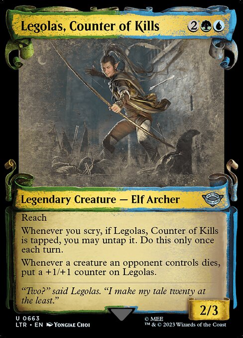 Legolas, Counter of Kills – The Lord of the Rings: Tales of Middle-earth (LTR-663) Magic: The Gathering card | LC-REM-20260804-15909433278796-a35f1706-7e7e-4f33-9698-c21fd6a78209 Immagine principale del prodotto