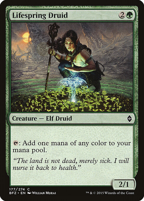 Lifespring Druid – Battle for Zendikar (BFZ-177) Magic: The Gathering card
