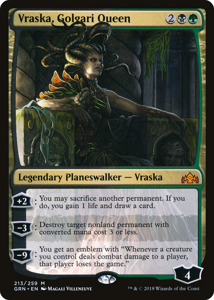 Vraska, Golgari Queen – Guilds of Ravnica 213 – Magic: The Gathering single card Immagine principale del prodotto