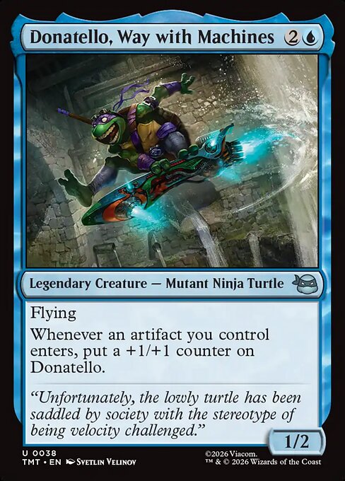 Donatello, Way with Machines – Teenage Mutant Ninja Turtles (TMT-38) Magic: The Gathering card