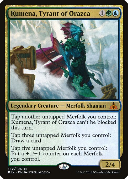 Kumena, Tyrant of Orazca – Rivals of Ixalan (RIX-162) Magic: The Gathering card Hauptbild