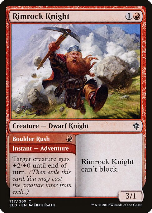 Rimrock Knight // Boulder Rush – Throne of Eldraine (ELD-137) Magic: The Gathering card