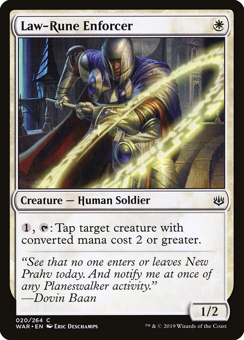 Law-Rune Enforcer – War of the Spark (WAR-20) Magic: The Gathering card | LC-REM-20260804-15150749745484-a3d39238-e21d-4345-84c8-648ef3a66703