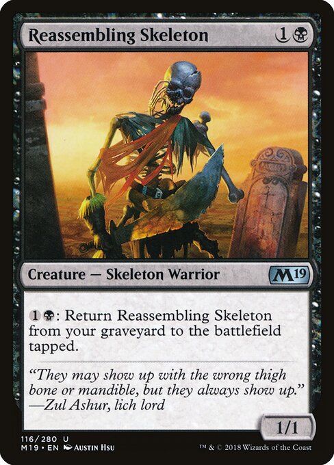 Reassembling Skeleton – Core 2019 (M19-116) Magic: The Gathering card