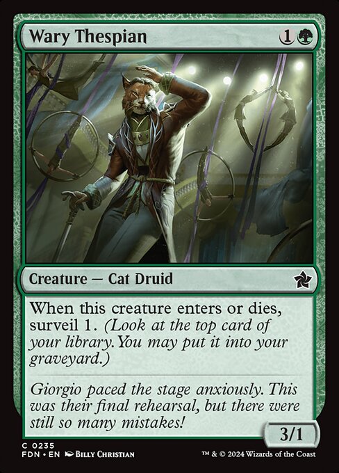 Wary Thespian – Foundations (FDN-235) Magic: The Gathering card | LC-REM-20260804-15340144197964-a3d62d04-0974-4cb5-9a35-5e996c6456e2 Main image
